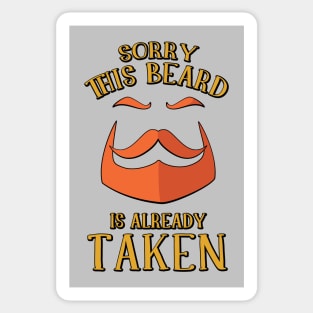 Sorry This Beard Is Already Taken Red Beard Graphic Sticker